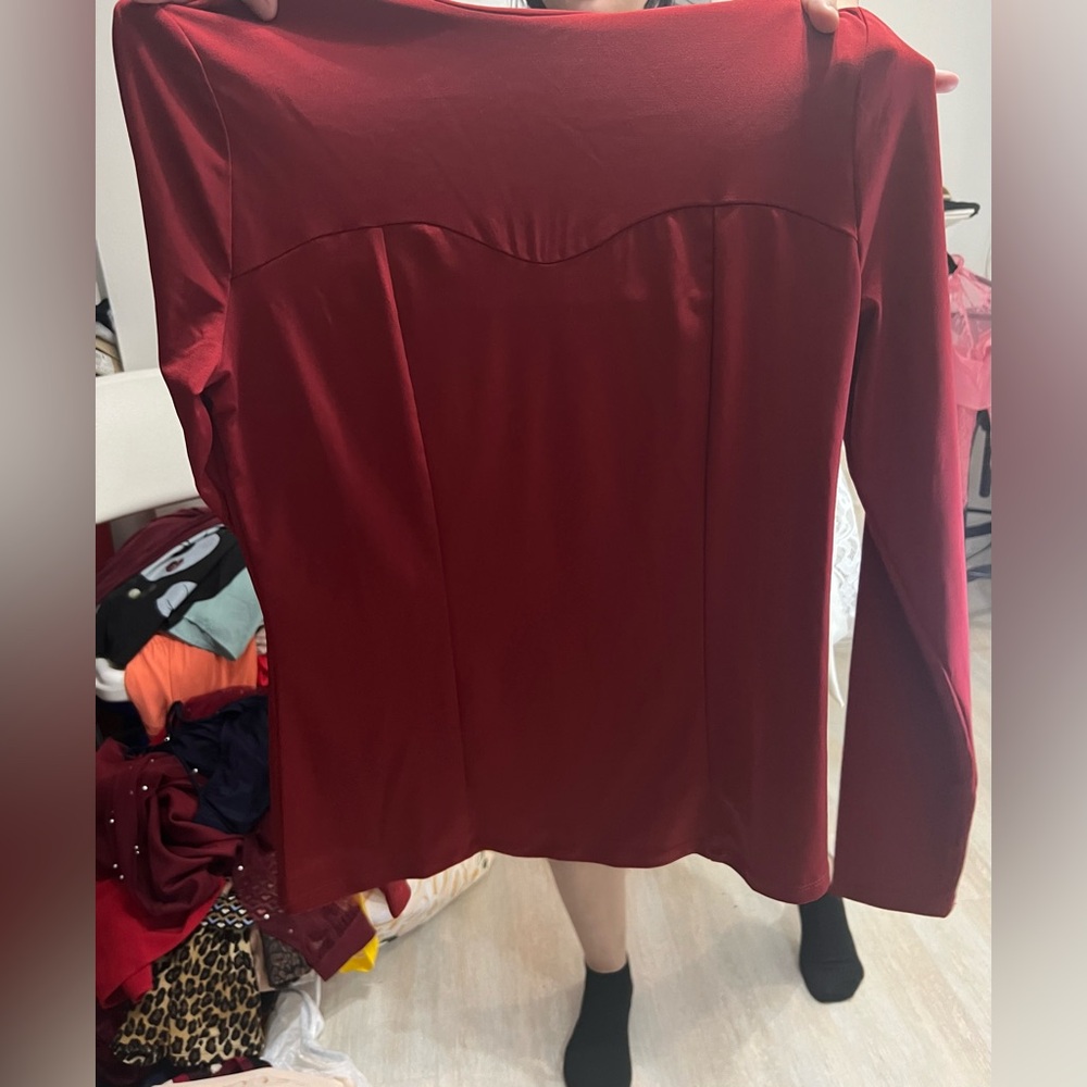 Red turtle neck